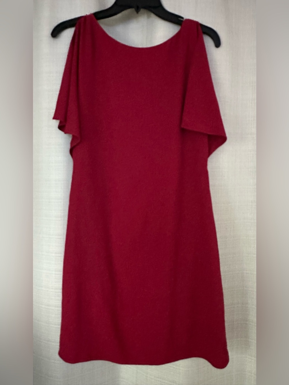 Theory Andzelika Rosina Crepe Red Flutter-Sleeve Mini Dress size 0 - Picture 3 of 16